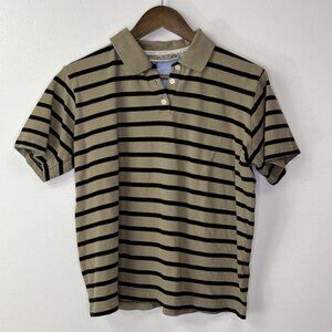 Vintage Bugle Boy‎ Striped Polo Tan Size M